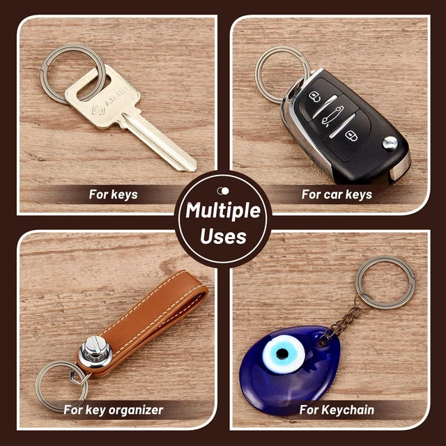 Alt view image 7 of 7 - 6 Pack Titanium Key Rings Side Pushing Quick Release, 28 mm | Labor Saving Side Push, Quick Release, Durable Titanium, Keychains Dog Collar Tags Flashlight Organizer for Men Women