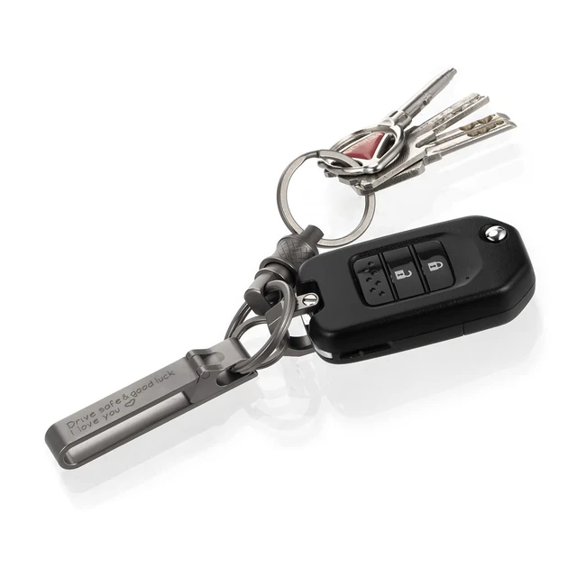Alt view image 6 of 6 - Titanium Quick Release Keychain, Retractable Key Chain Detachable Keychain ClipPull Apart Key Rings for Men Women (S Shape) with 2 rings