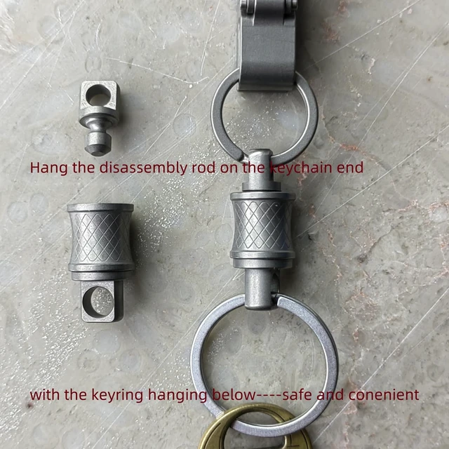 Alt view image 4 of 4 - TI Titanium Triple-Action Safety Lock Quick Release Buckle keychain linkers for Keys Carabiner & Outdoor Gear 4 pack