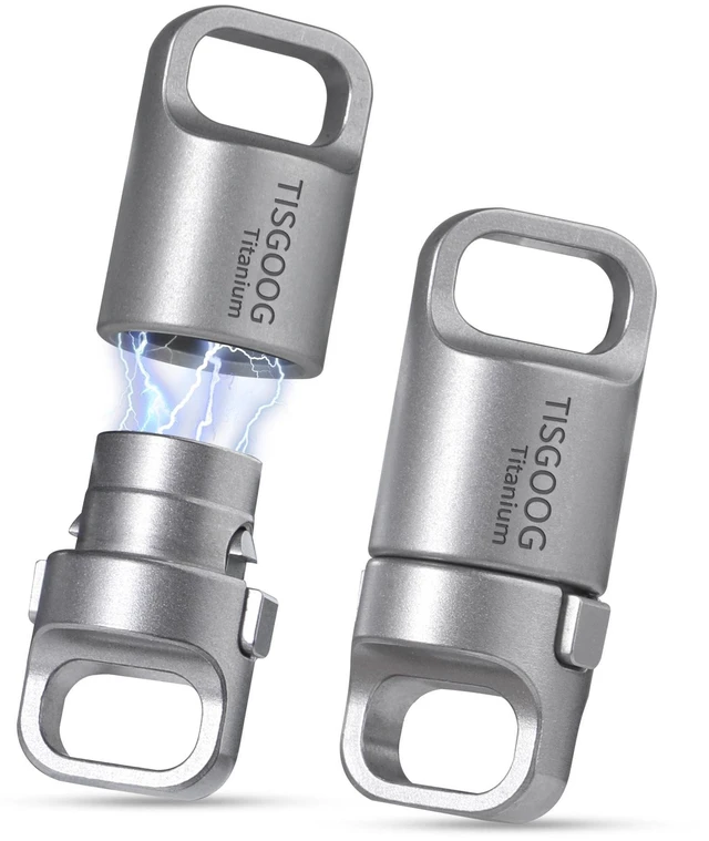 Main image of Strong Magnetic Quick Release KeychainKeychain for Car | GR5 Titanium, 0.31 oz Ultra-Light, 88 lb Load Capacity, 360°Rotation,Rust-Proof, Double-lock Safety, for Work Home Fishing