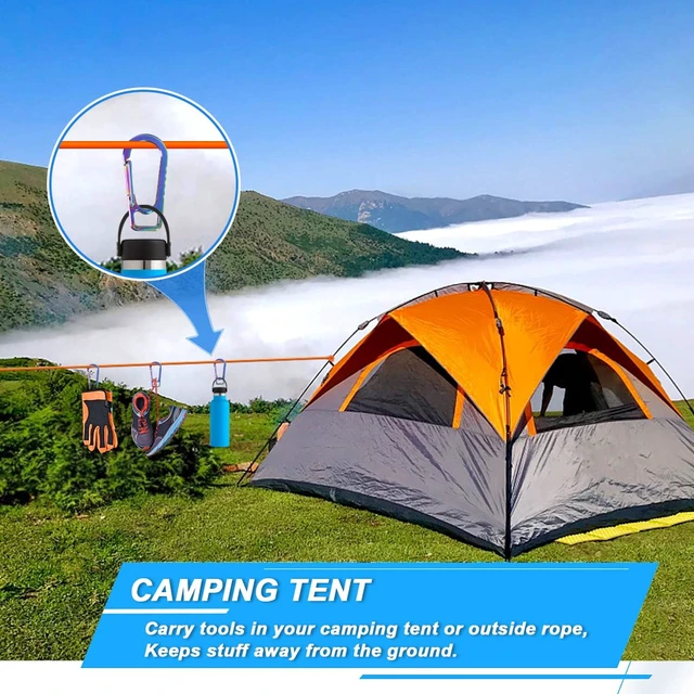 Alt view image 7 of 7 - Titanium Heavy Duty Keychain Carabiner, EDC Key Clip Anti-Lost | Quick Released Backpack Hook, Car Keychain Clip, Belt Loop Clip, Outdoor Camping Keyring- 2 Pack