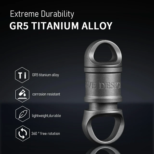 Alt view image 2 of 7 - Titanium Quick Release Detachable Keychain with Titanium Key Ring | Rustproof, Heavy Duty, 360° Swivel, Three-bead Anti-drop Lock, for Car Home Keys Valet Use