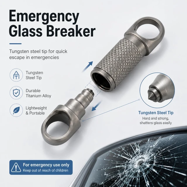 Alt view image 4 of 7 - Titanium Quick Release Keychain,360° Swivel Clip Titanium Ring Daily Carry | Titanium Quick Release Keychain, 360° Swivel EDC Clip with Premium Titanium Ring for Daily Carry