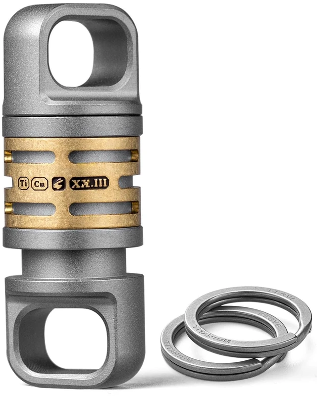 Main image of Titanium Quick Release Detachable Keychain with Titanium Key Ring | Rustproof, Heavy Duty, 360° Swivel, Three-bead Anti-drop Lock, for Car Home Keys Valet Use