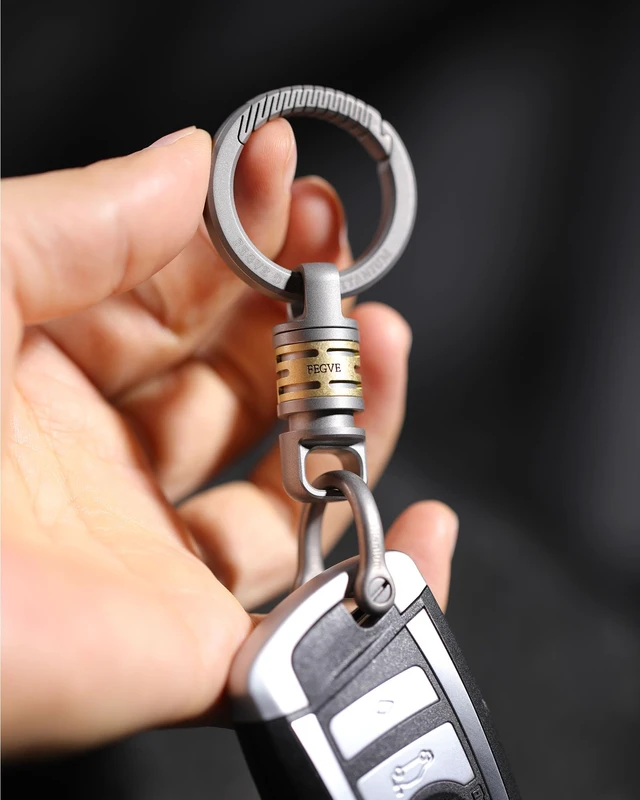 Alt view image 6 of 7 - Titanium Quick Release Detachable Keychain with Titanium Key Ring | Rustproof, Heavy Duty, 360° Swivel, Three-bead Anti-drop Lock, for Car Home Keys Valet Use