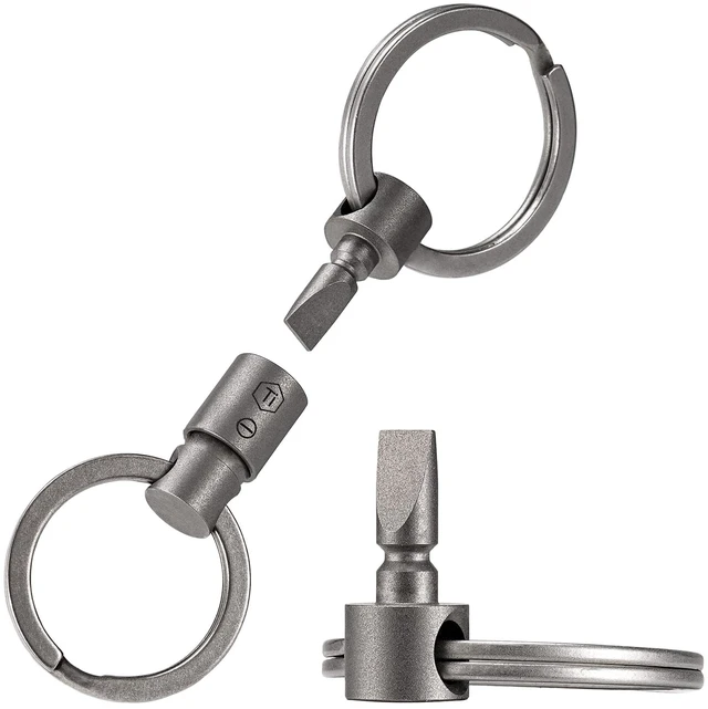 Main image of KA46 Titanium Quick Release Keychain with Built-In Flathead Screwdriver - Lightweight EDC Keychain for Everyday Carry