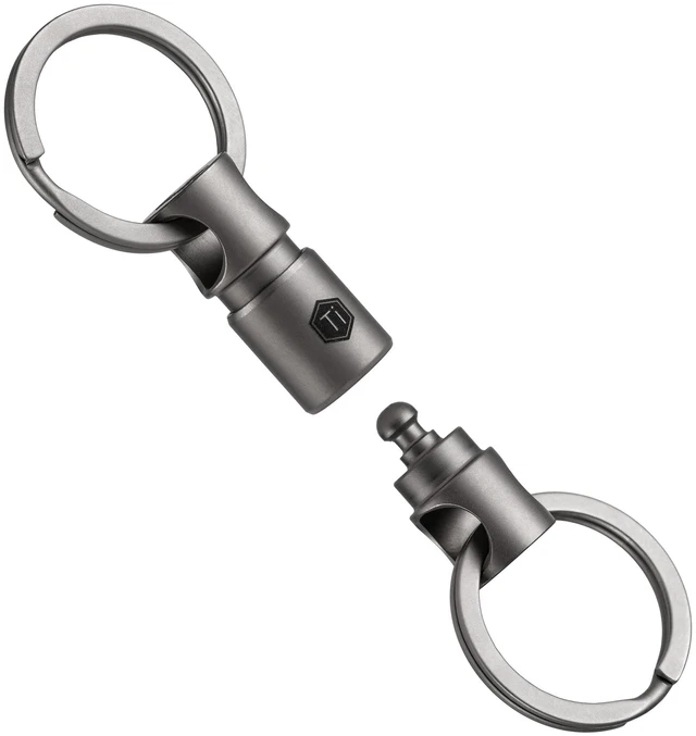 Main image of Titanium Quick Release Keychain, Pull Apart Detachable Key Chain | Lightweight EDC Key Organizer for Car Keys, Bags, Backpack, Daily Carry