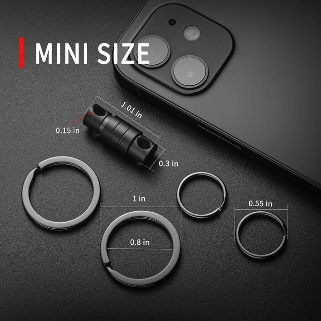 Alt view image 2 of 6 - Titanium Quick Release Keychain, Pull Apart Detachable Key Chain | Rustproof, 20lbs Load, Anti-Drop Lock, 360° Swivel, for Valet Car Home Key Storage