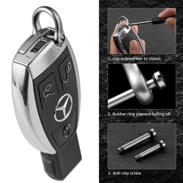 Alt view image 5 of 6 - Small Titanium Key Ring, D Ring Keychain for Car Key Fob | Gr5 titanium alloy, Rust & Corrosion Proof, Strong & Anti-Break, Ultra Light, Burden-Free