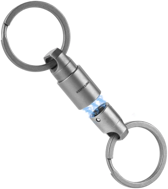 Main image of Titanium Magnetic Key Ring 360° Rotatable EDC Keychain, OLO01 | Quick Release Key Holder for Car Fobs, Automotive Tool Organizer for Men & Women, Everyday Carry