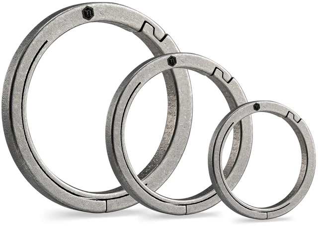 Main image of KA26 Titanium Side Pushing Key Ring, Quick Release Minimalist Split Keychain Ring for Carabiner, Car Keys & Home Keys (KA26)