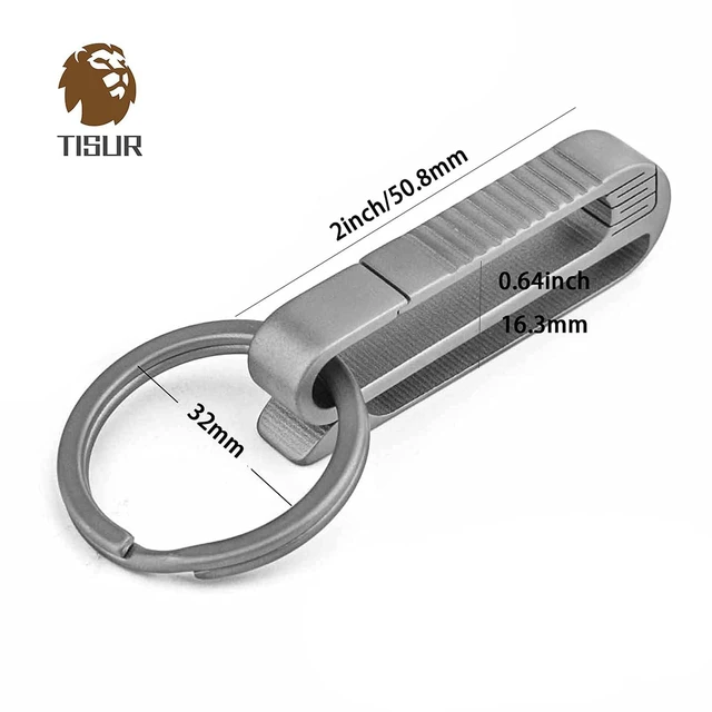 Alt view image 2 of 7 - Duty Belt Key Holder Clip, Titanium Car keychain Organizer | quick release key chain locking,easy to attach,hold multiple keys,rust resistant