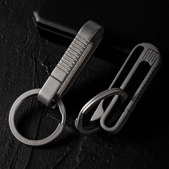 Alt view image 5 of 7 - Duty Belt Key Holder Clip, Titanium Car keychain Organizer | quick release key chain locking,easy to attach,hold multiple keys,rust resistant