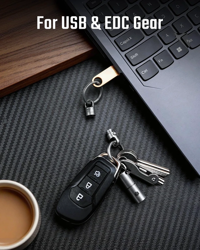 Alt view image 6 of 7 - KA62 Titanium Magnetic Quick Release Keychain | One-Hand Detachable Connector for Car Keys, House Keys, USB Drives and EDC
