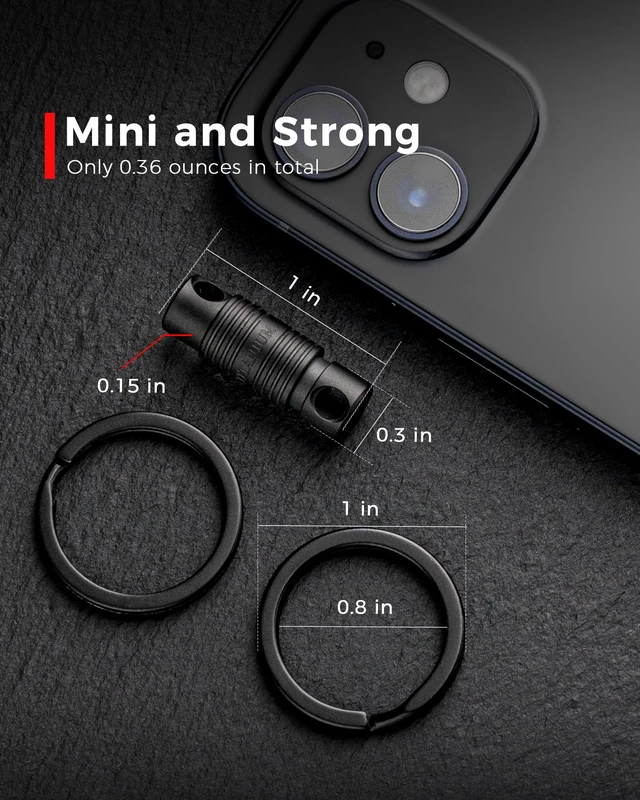 Alt view image 2 of 6 - Titanium Quick Release Keychain, Detachable Pull Apart Key Chain | Easy Access, Tangle-Free 360° Swivel, Rustproof and Durable, for Valet Car Home Key Storage