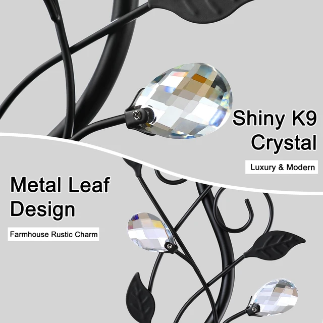Alt view image 4 of 7 - 24.5 Table Lamps Set of 2 for Bedroom Living Room Bedside, Black | 2 USB Charging Ports, Farmhouse Rustic Style, Unique Leaf Design, Perfect for Bedrooms Nightstand End Tables Decor