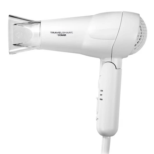 Alt view image 2 of 7 - 1200W Tourmaline Ceramic Travel Hair Dryer with Folding Handle, Worldwide Dual Voltage Compact Blow Dryer, Model TS263XRN