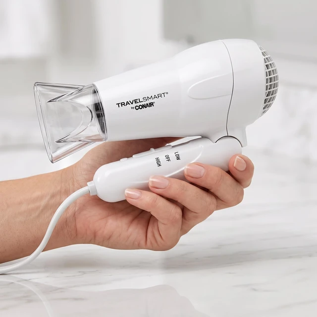 Alt view image 4 of 7 - 1200W Tourmaline Ceramic Travel Hair Dryer with Folding Handle, Worldwide Dual Voltage Compact Blow Dryer, Model TS263XRN
