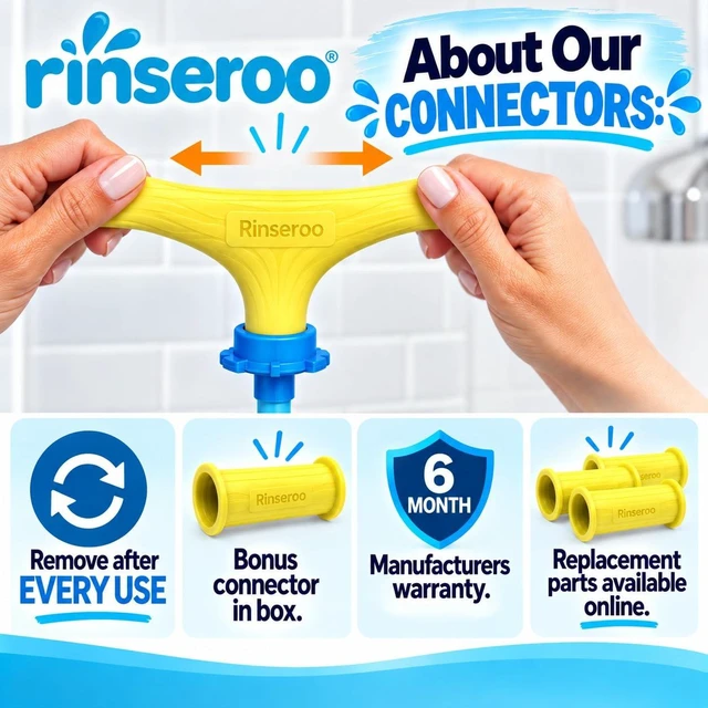 Alt view image 5 of 7 - JUMBO Shower Cleaning Thing Slip-On Handheld Hose Attachment for Fast, Mess-Free Shower Wall Rinsing6 Ft Hose, Fits Up to 7" Shower HeadTemporarily Converts Standard Shower into Handheld
