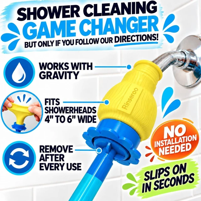Alt view image 6 of 7 - JUMBO Shower Cleaning Thing Slip-On Handheld Hose Attachment for Fast, Mess-Free Shower Wall Rinsing6 Ft Hose, Fits Up to 7" Shower HeadTemporarily Converts Standard Shower into Handheld