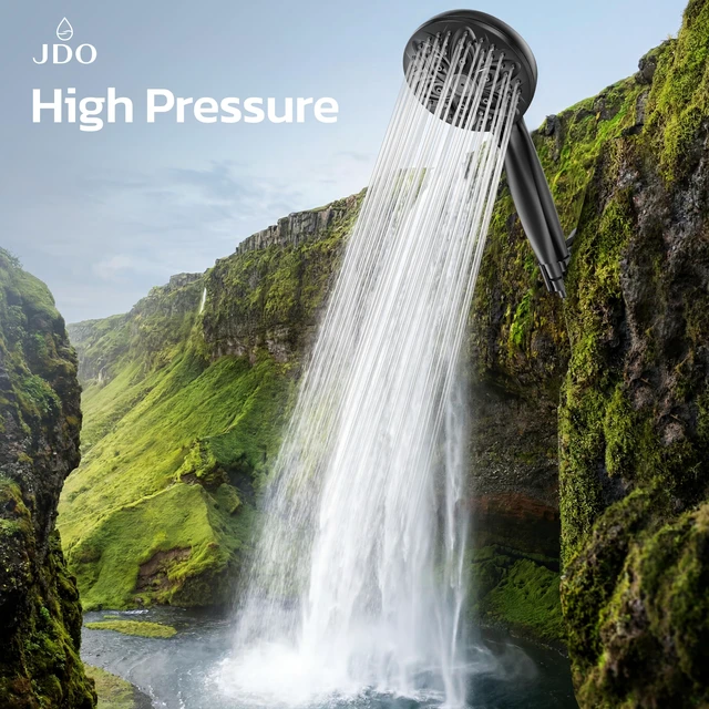 Alt view image 5 of 7 - Shower Head with Handheld, High Pressure Handheld 6 Settings, Detachable Shower Head Set with Stainless Steel Hose and Shower Bracket (Matte Black)