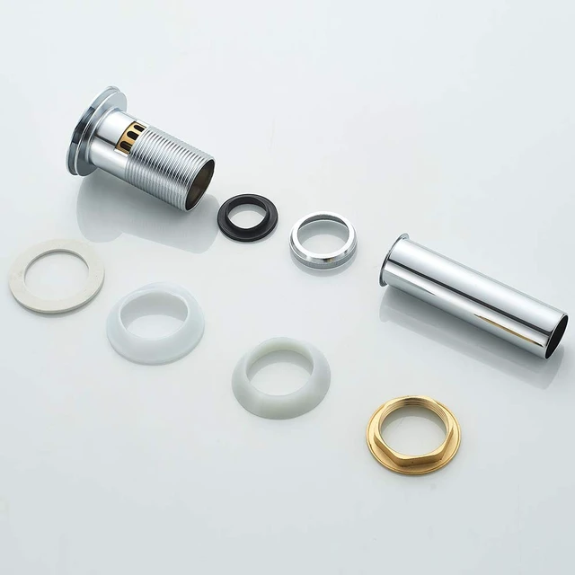 Alt view image 5 of 7 - Bathroom Sink Drain Chrome Lavatory Pop-up Drain with Detachable Basket Stopper, Anti-Explosion and Anti-Clogging Drain Strainerwith Overflow Hole