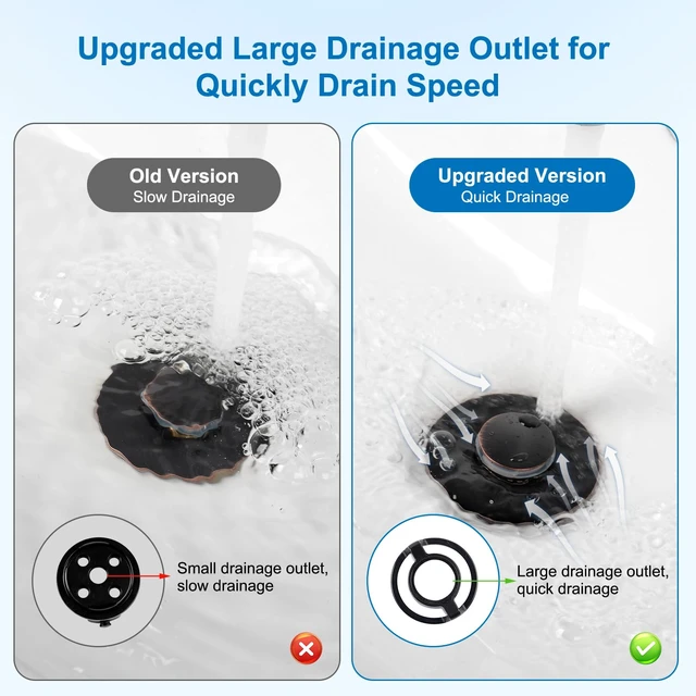Alt view image 3 of 7 - Universal 4 in 1 Bathroom Drain Stopper Pop Up Hair Catcher, Oil Rubbed | Upgraded Limit Switch Design Drain Plug for 1.1"-2.36" Hole, Removable Stainless Steel Filter Basket, Brass Bullet Core