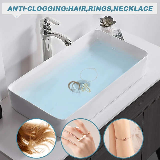 Alt view image 6 of 7 - Universal Bathroom Sink Stopper, Fits 1.06-1.5 Inch, Premium Basin Pop Up Sink Drain Strainer, Anti-Leakage and Clogging, with Hair Catcher, Made Brass, Chrome Plated