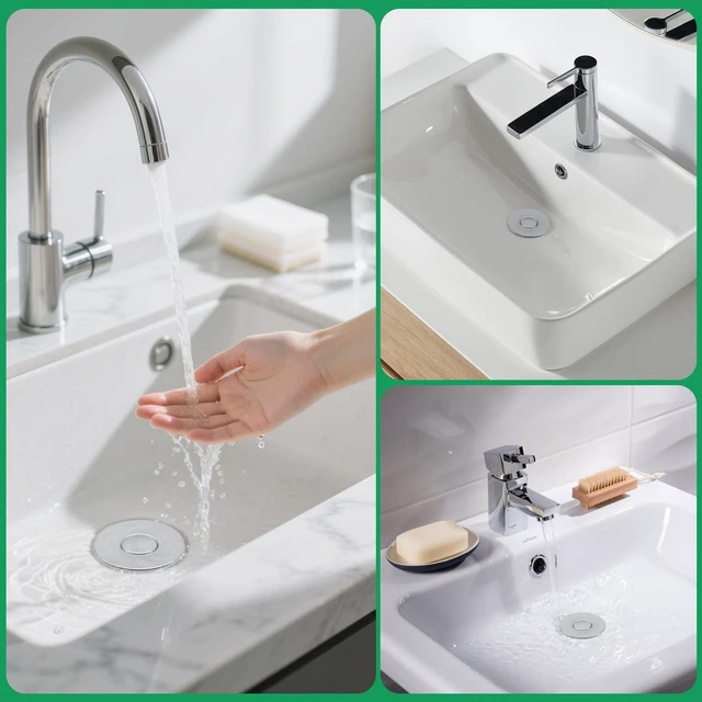Alt view image 6 of 6 - Bathroom Sink Stopper with Removable Filter Basket Hair CatcherUniversal Pop Up StopperBathroom Sink Drain StrainerDrain Hair Catcher