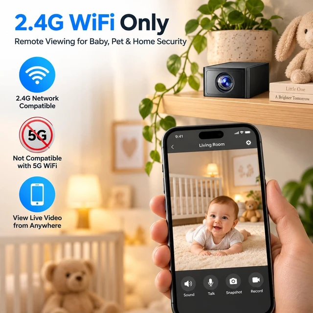Alt view image 5 of 7 - Hidden CameraMini Camera2K Spy Camera Wireless for Home SecuritySmall Indoor Nanny Cam with Night Vision & Motion DetectionWiFi Cameras for Pet/Baby, Camaras Espias Ocultas
