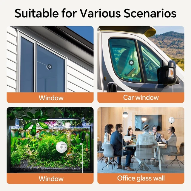 Alt view image 6 of 7 - 3MP 2K Window Camera for Home Security, Indoor Camera with Outdoor View, Full-Color Night Vision, Human & Vehicle Detection, 24/7 Recording, Easy to Install