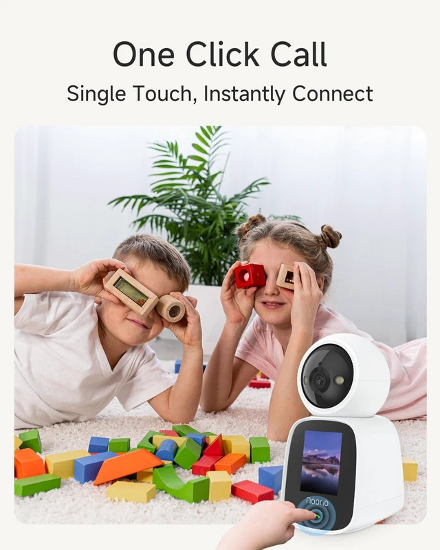 Alt view image 7 of 7 - 2K Indoor Camera with Two-Way Video Calling,360° PTZ Pet Camera | One-touch calls,Baby Monitor, 2.4 inch screen, 2.4G & 5G WiFi, color night vision, Alexa compatibility, app control
