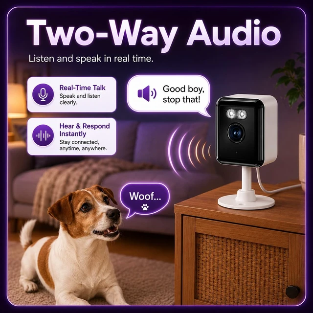 Alt view image 6 of 7 - 2K Indoor Security Camera (2-Pack), Dual-Band 2.4/5GHz WiFi Pet & Baby Monitor, AI Event Detection with Smart Search, Color Night Vision, 2-Way Audio, Human Detection, US App