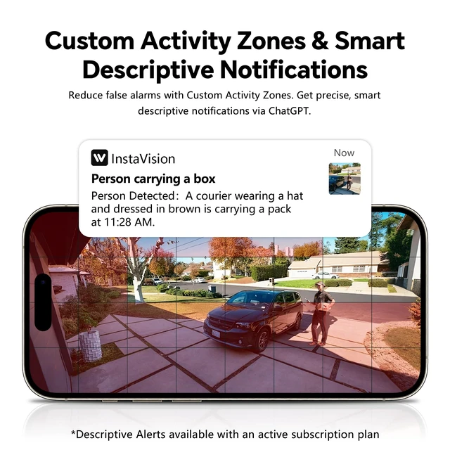 Alt view image 5 of 7 - 3MP 2K Window Camera, Indoor Camera for Home Security with Full-Color Night Vision, AI Human/Pet/Vehicle Detection, 24/7 Recording, 2-Way Audio, 5GHz & 2.4GHz WiFi Cloud/SD Storage, Easy Install