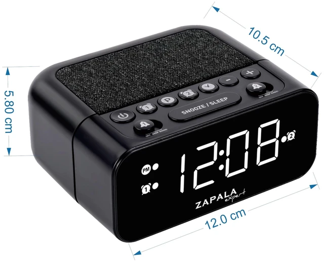 Alt view image 7 of 7 - Alarm Clock Radio, 2 Alarms Large LED Display Digital FM Clock Radio with USB Charging Port, Adjustable Volume & Dimmer Control, Snooze for Deep Sleepers Kids Elderly
