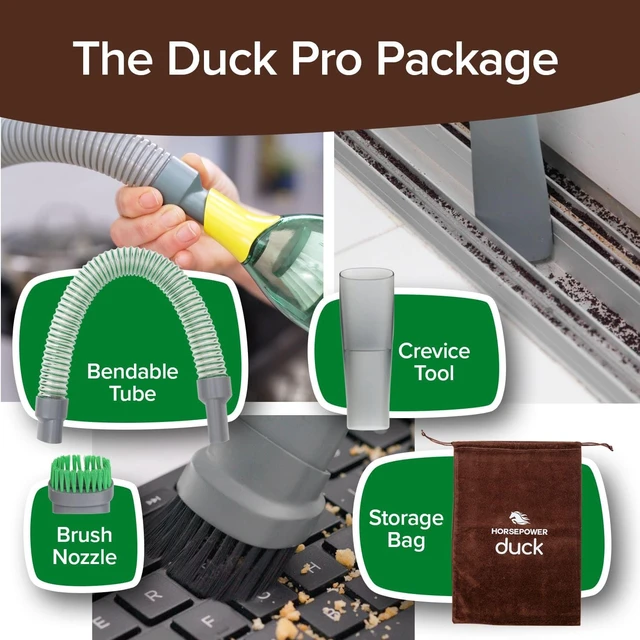 Alt view image 5 of 7 - Duck Compact Cordless Vacuum, Ultra-Powerful Upgraded Battery for Extra-Long Run Time, AS SEEN ON TV, Strong Suction, Easy to Store, Portable & Rechargeable. Home & Auto (Duck Gold)