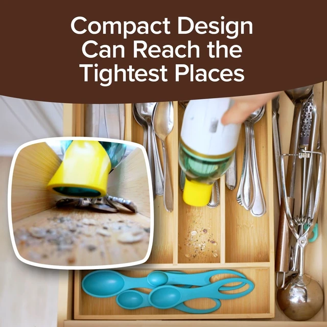 Alt view image 7 of 7 - Duck Compact Cordless Vacuum, Ultra-Powerful Upgraded Battery for Extra-Long Run Time, AS SEEN ON TV, Strong Suction, Easy to Store, Portable & Rechargeable. Home & Auto (Duck Gold)