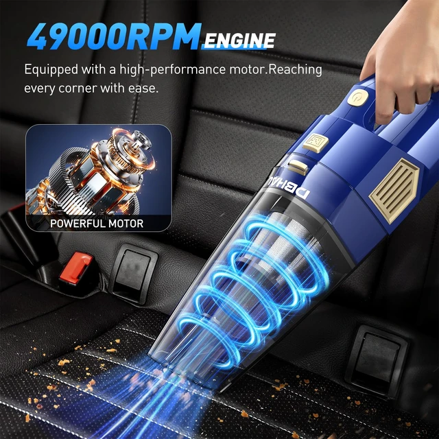Alt view image 3 of 7 - Handheld Vacuum Cordless Rechargeable, Hand Held Car Vacuum Cleaner | 15000PA Powerful Suction Portable Car Vacuum Cleaner with Multi Accessories, Hand Vacuum Cordless Rechargeable for Car Home