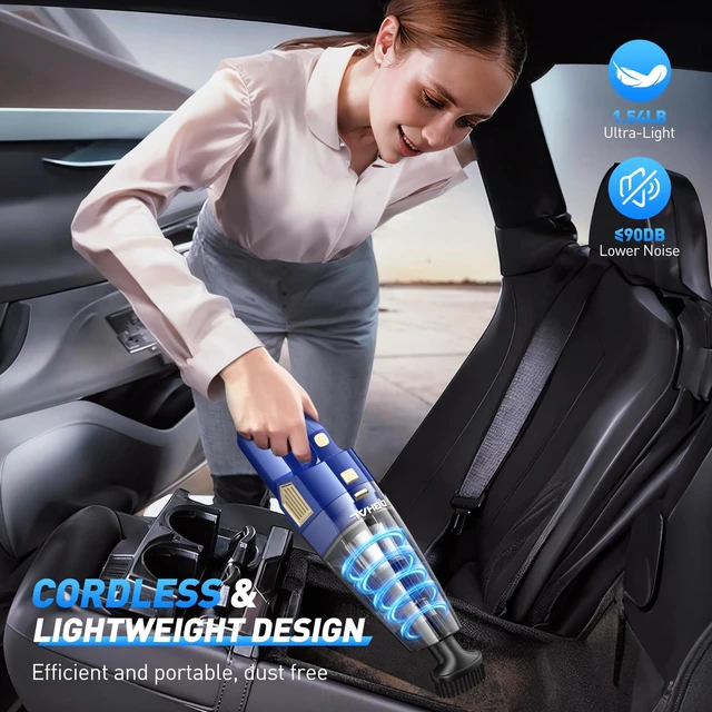 Alt view image 7 of 7 - Handheld Vacuum Cordless Rechargeable, Hand Held Car Vacuum Cleaner | 15000PA Powerful Suction Portable Car Vacuum Cleaner with Multi Accessories, Hand Vacuum Cordless Rechargeable for Car Home