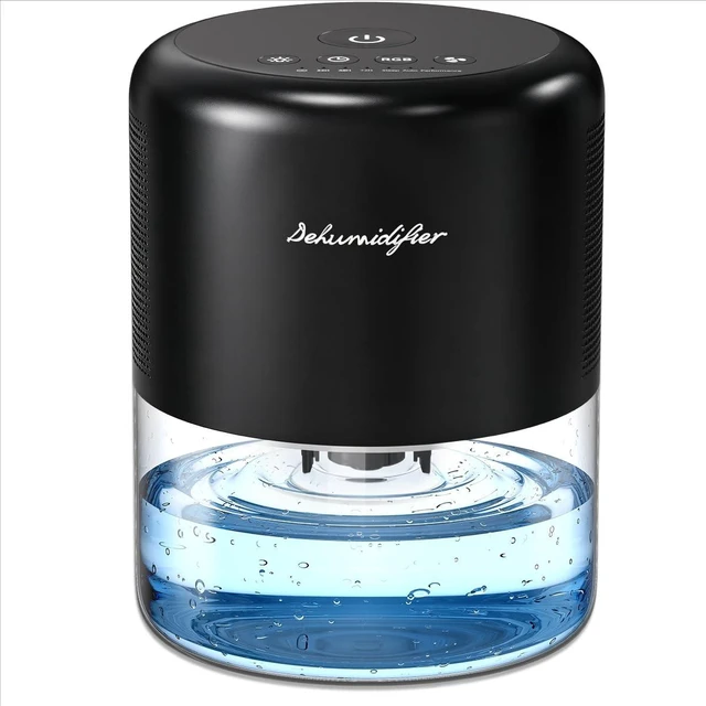 Main image of Dehumidifier 44OZ Water Tank Small Quiet Dehumidifiers for Home Portable Dehumidifiers for Bedroom Bathroom Closet RV 10 Colors Light 4 Timer Options 3 Modes Auto Defrost and Shutoff