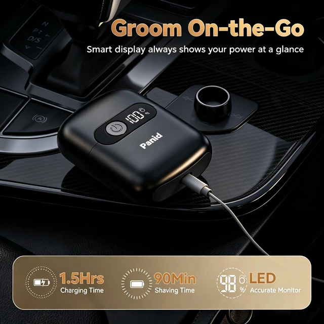 Alt view image 5 of 6 - 3-Blade Electric Foil Shaver for Men,Portable Electric Razor Beard Trimmer | Cordless Shaver with 3 Floating Blades, LED Display, USB Rechargeable, Long Working Time, Electric Shaver for Beard/Face