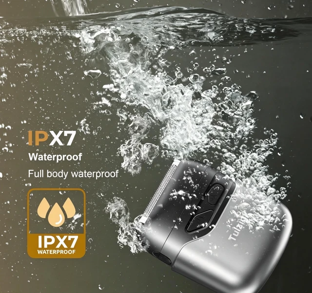 Alt view image 3 of 5 - Electric Foil Shaver for Men: 3 Blades & IPX7, Satin Black | Electric Razors for Men with LED Display: 120-Min Runtime, USB-C Fast Charge - Face Shaver with Travel Lock for Beard