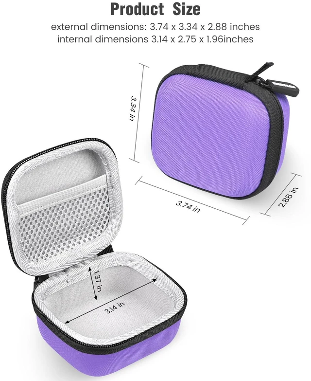 Alt view image 5 of 6 - Earbud Case Compatible with Beats Powerbeats Pro 2 Wireless Bluetooth Earbuds, Portable Travel Hard Shell Earphone Case - with Clip (Purple)