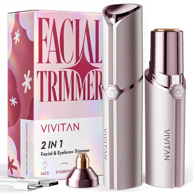 Main image of Flawless Facial Hair Removal for Women,Face Shaver for Women, Eyebrow Razor | 2-IN-1 Rechargeable Face Razors for Women,Eyebrow Trimmer with LED Light, Up To 120-Min, Upper Lip / Chin / Cheeks/Eyebrow