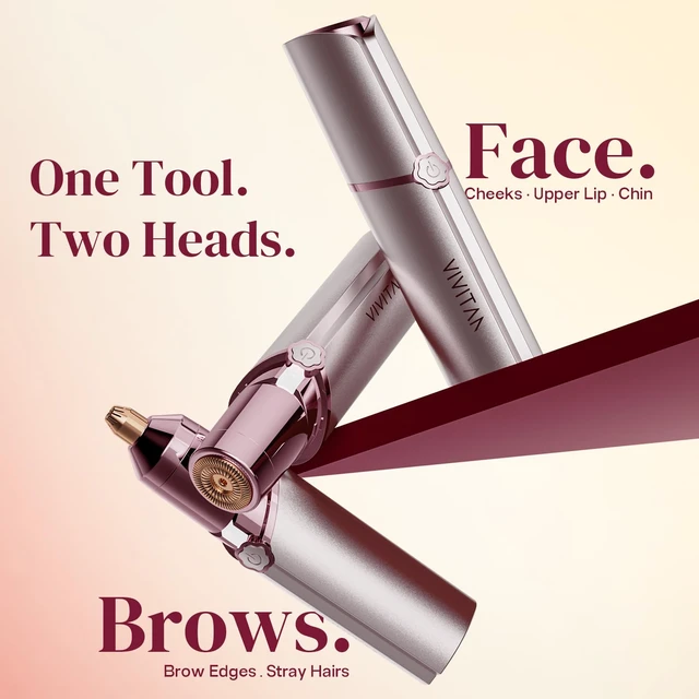 Alt view image 3 of 7 - Flawless Facial Hair Removal for Women,Face Shaver for Women, Eyebrow Razor | 2-IN-1 Rechargeable Face Razors for Women,Eyebrow Trimmer with LED Light, Up To 120-Min, Upper Lip / Chin / Cheeks/Eyebrow