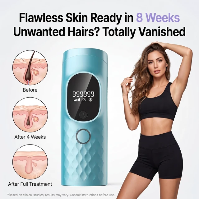 Alt view image 4 of 7 - Laser Hair Removal Painless Ice Cooling for Armpits Legs Arms Bikini Line | IPL Device Remover Machine 5 Levels, 2 Modes Long-Lasting Results 999,999 Flashes Corded for Women and Men At-Home