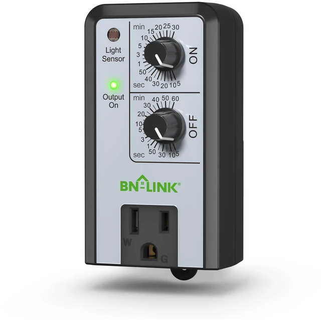 Main image of Short Period Repeat Cycle Intermittent Timer, Interval Timer - Day, Night, or 24 Hour Operation, Photocell Light Sensor Dusk to Dawn for Hydroponics Aquaponics Aeroponics