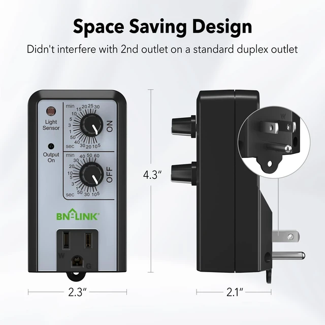 Alt view image 6 of 7 - Short Period Repeat Cycle Intermittent Timer, Interval Timer - Day, Night, or 24 Hour Operation, Photocell Light Sensor Dusk to Dawn for Hydroponics Aquaponics Aeroponics