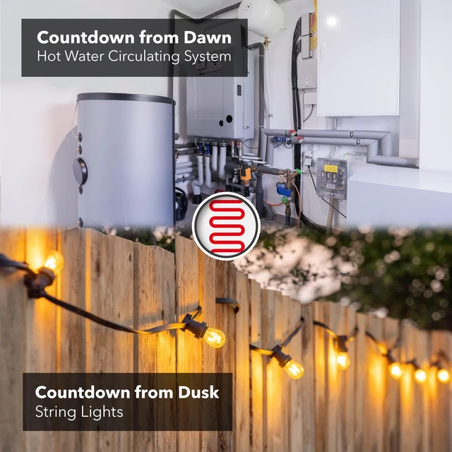 Alt view image 7 of 7 - Short Period Repeat Cycle Intermittent Timer, Interval Timer - Day, Night, or 24 Hour Operation, Photocell Light Sensor Dusk to Dawn for Hydroponics Aquaponics Aeroponics