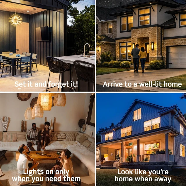 Alt view image 2 of 7 - Decora 24-Hour Programmable and Astronomical In-Wall Timer Switch for Lights and Motor Loads, Digital Light Switch Timer Indoor, Single Pole or 3-Way, Neutral Wire Required, VPT24-1LW, White